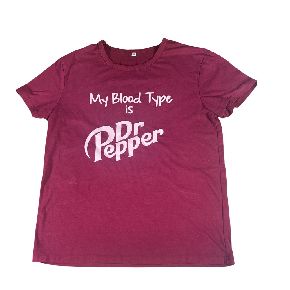 "My Blood Type is Dr Pepper" graphic T-shirt size medium